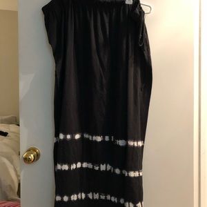 Black Tie Dye Maxi Skirt